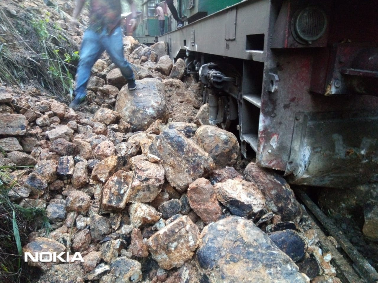 Landslide Causes Disruption in Upcountry Railway Line