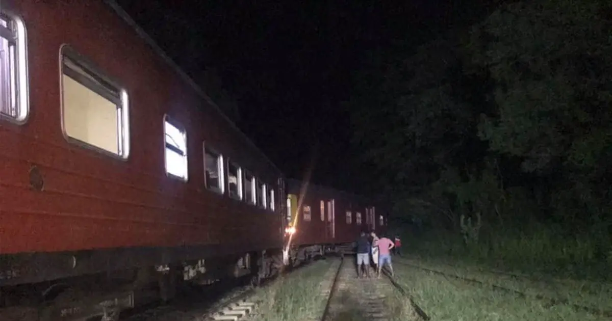 Jaffna Nightmail Train Derailed at Tambuttegama
