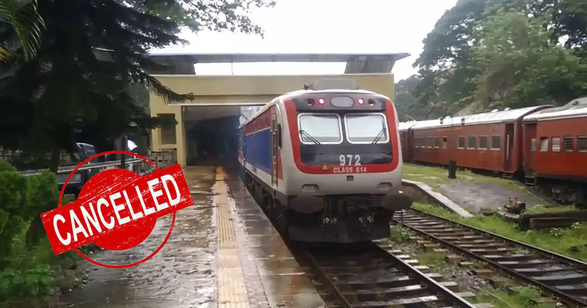 Denuwara Menike and KKS Intercity Trains Cancelled