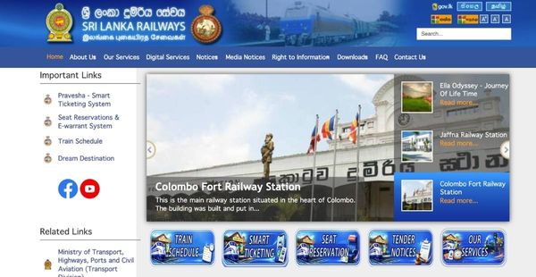 Sri Lanka Railways Invites Bids for the Development of a New Official Website