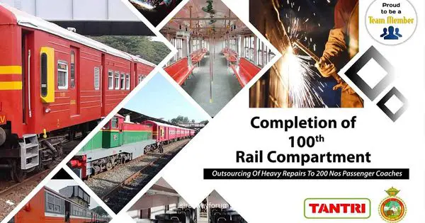 Tantri Completes 100 Rail Compartments