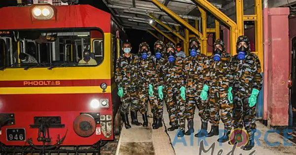 SLAF Disinfects 29 Railway Stations Daily